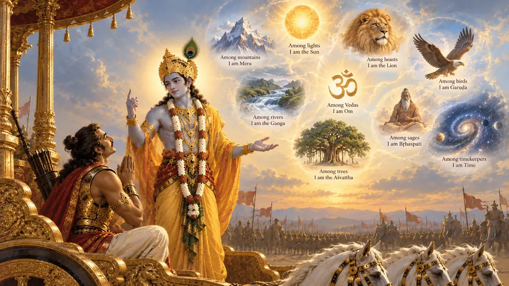 Artwork for Bhagavad Gita chapter 10: Vibhuti Yoga