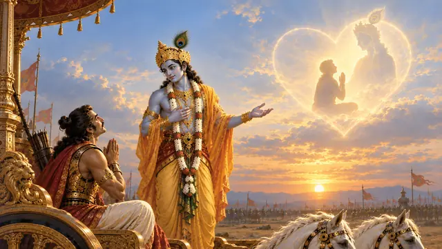 Artwork for Bhagavad Gita chapter 12: Bhakti Yoga