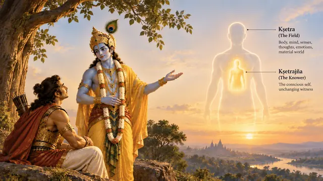 Artwork for Bhagavad Gita chapter 13: Kshetra Kshetrajna Vibhaga Yoga