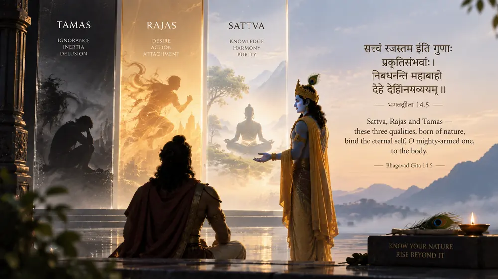 Artwork for Bhagavad Gita chapter 14: Gunatraya Vibhaga Yoga