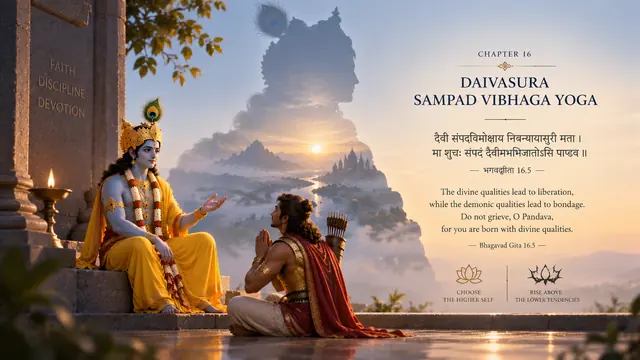 Artwork for Bhagavad Gita chapter 16: Daivasura Sampad Vibhaga Yoga